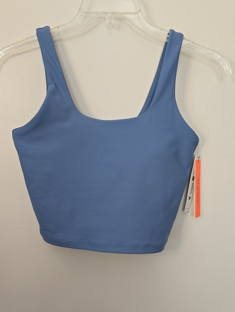Aqua Periwinkle Scoop Neck Crop Top